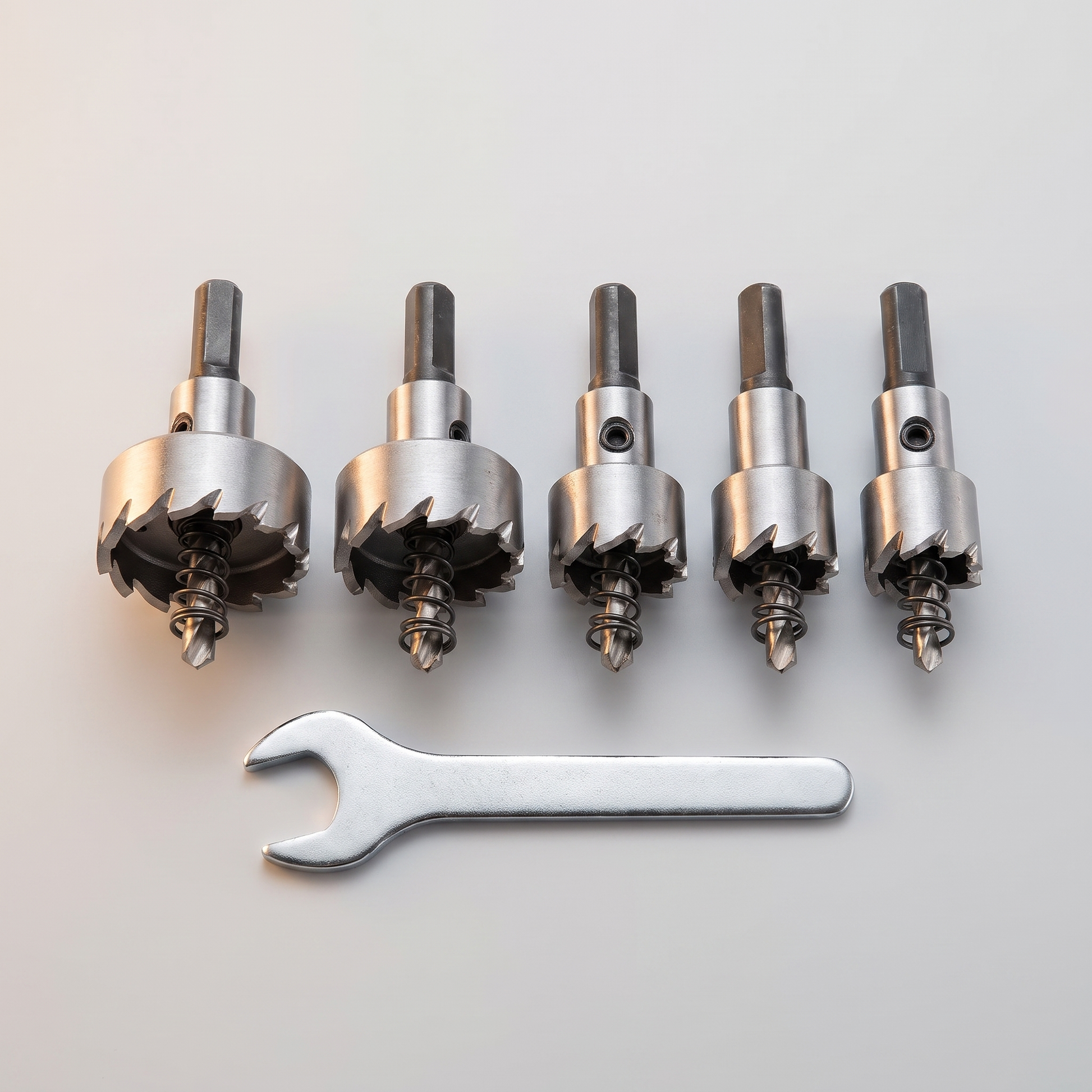 Hartmetall-Lochsägen-Bohrer-Set Draufsicht