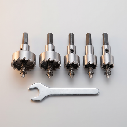Hartmetall-Lochsägen-Bohrer-Set Draufsicht