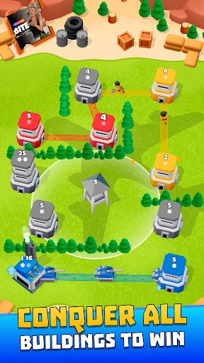 Mapa taktyczna w Tower War - Tactical Conquest