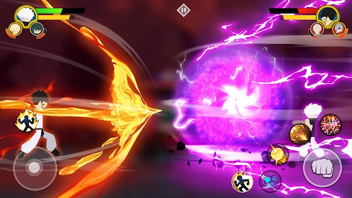 Postacie stickman w walce w Stickman Cursed Fight 3v3
